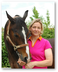 Margit Wilhelm mit Pferd